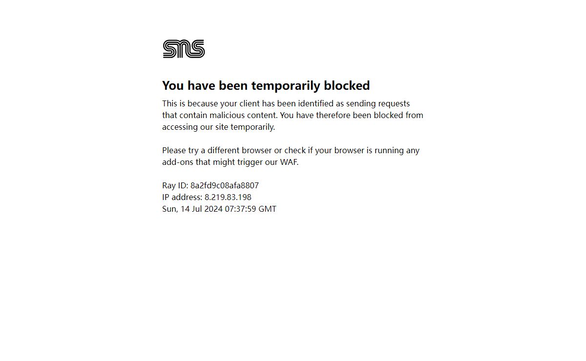 Sneakersnstuff - You have been temporarily blocked