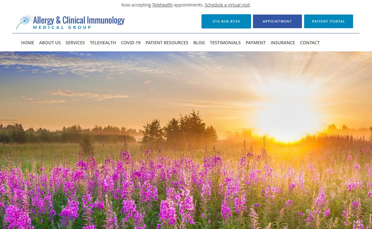 Telehealth Visits Now Available | Allergy and Clinical Immunology Medical Group: Allergy & Immunology: Santa Monica, CA