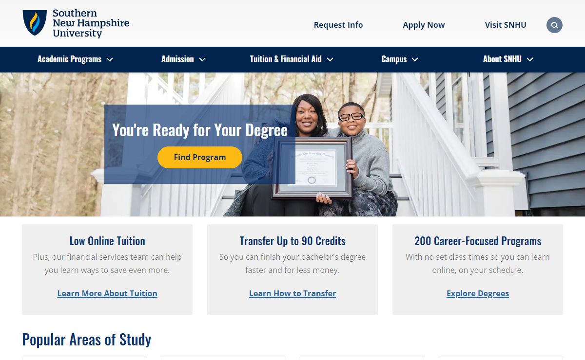Southern New Hampshire University - Online & On Campus Degrees | SNHU