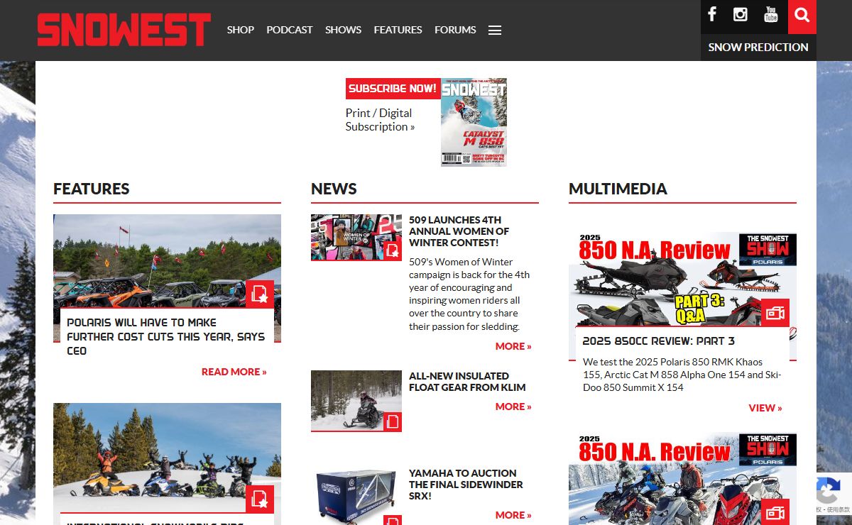 SnoWest Snowmobile Magazine