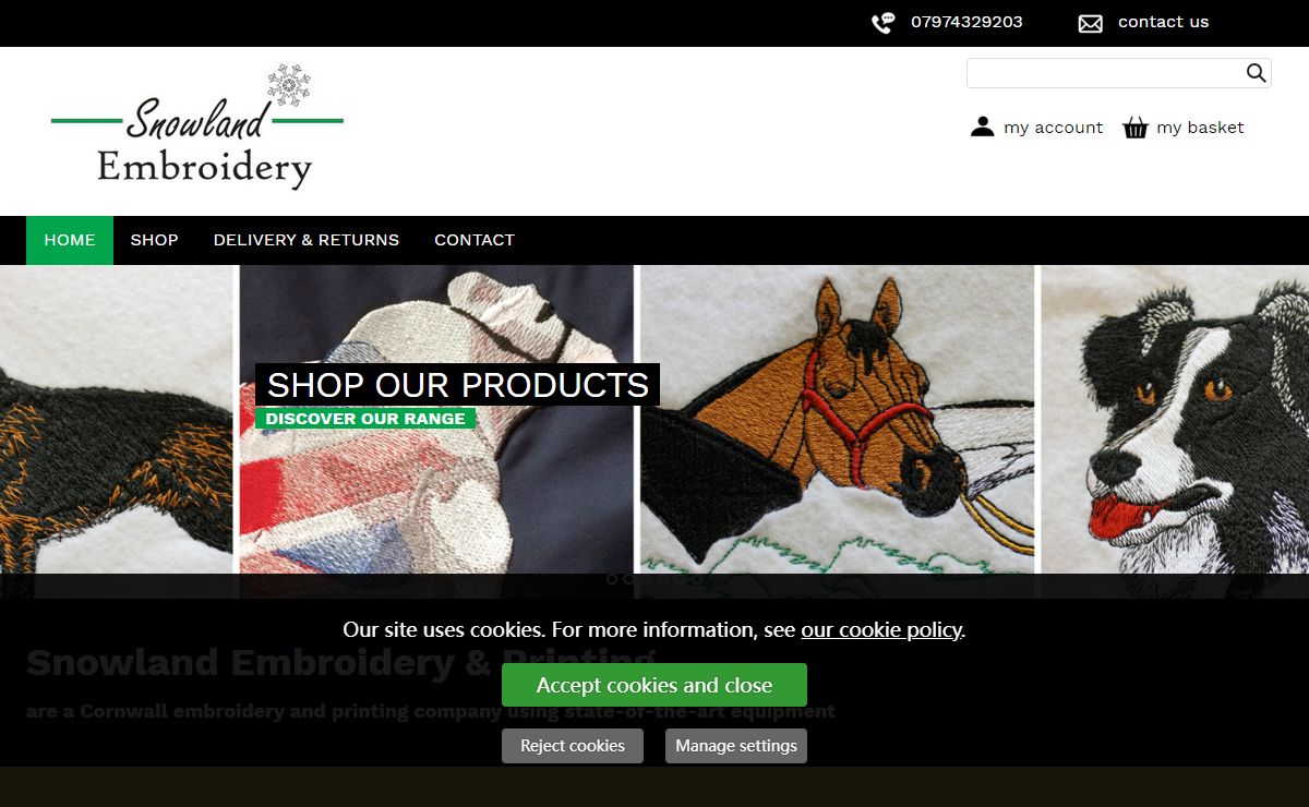 Snowland Embroidery & Printing | Cornwall