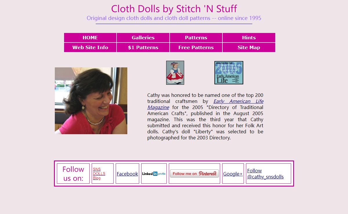 Cloth Dolls by Stitch 'N Stuff - Website Main Page
