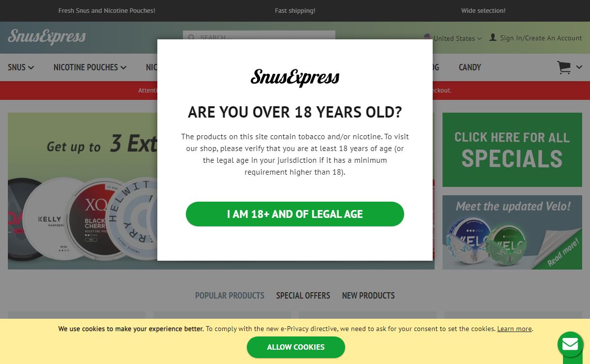 Buy Snus and nicotine pouches online at SnusExpress!