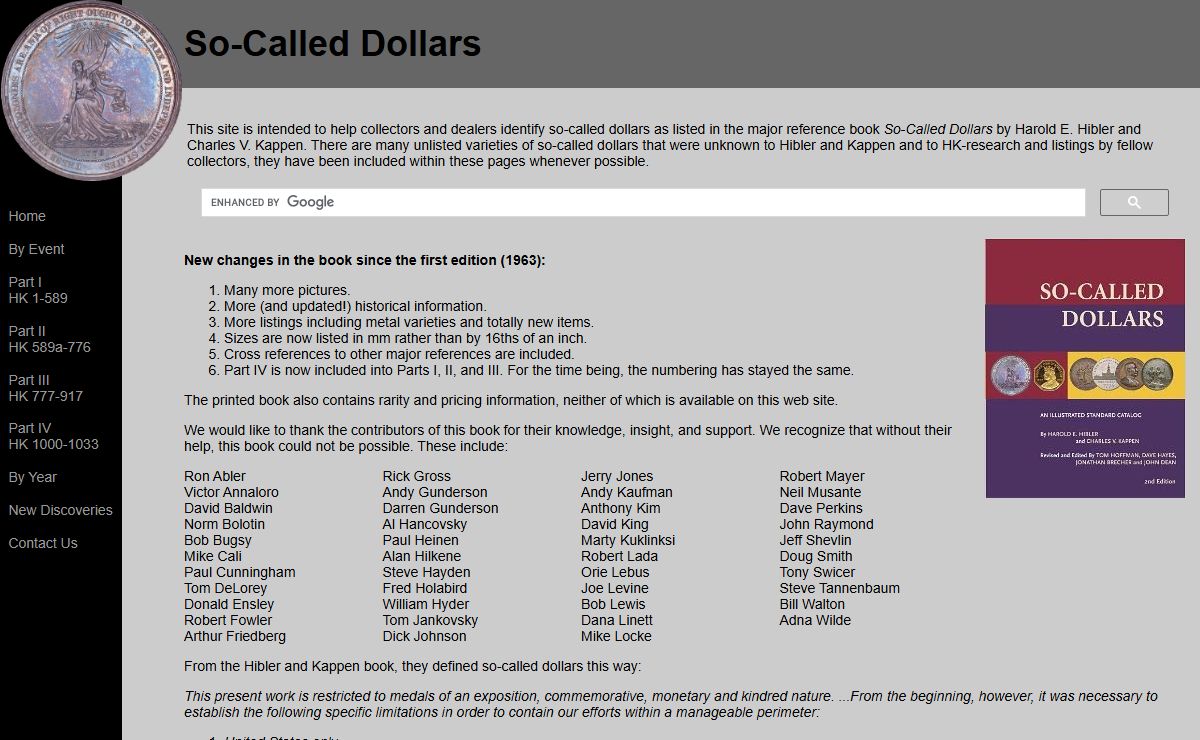So-Called Dollars - An Online Reference to the Book by Hibler and Kappen