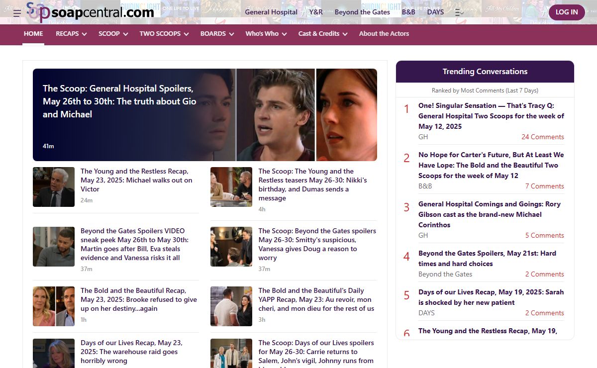 Soap Central | Soap opera news, daily recaps, updates, spoilers and previews