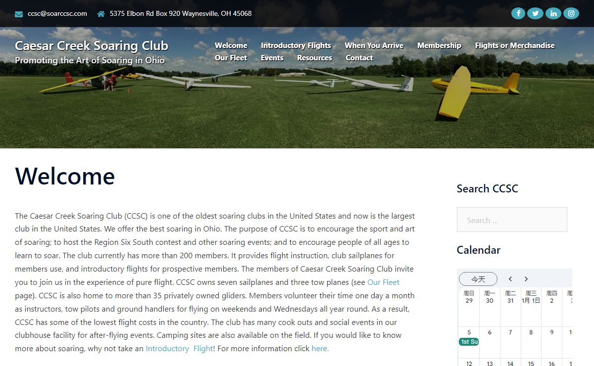 Caesar Creek Soaring Club – Promoting the Art of Soaring in Ohio