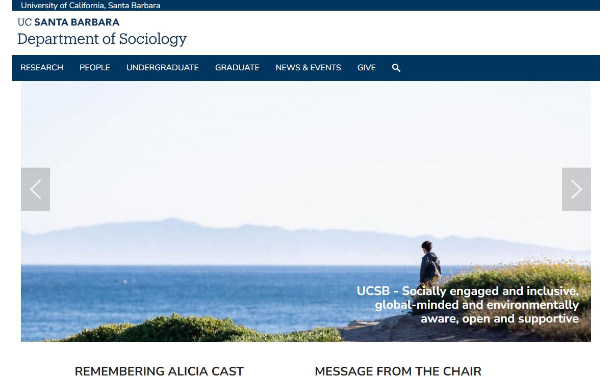 Department of Sociology - UC Santa Barbara