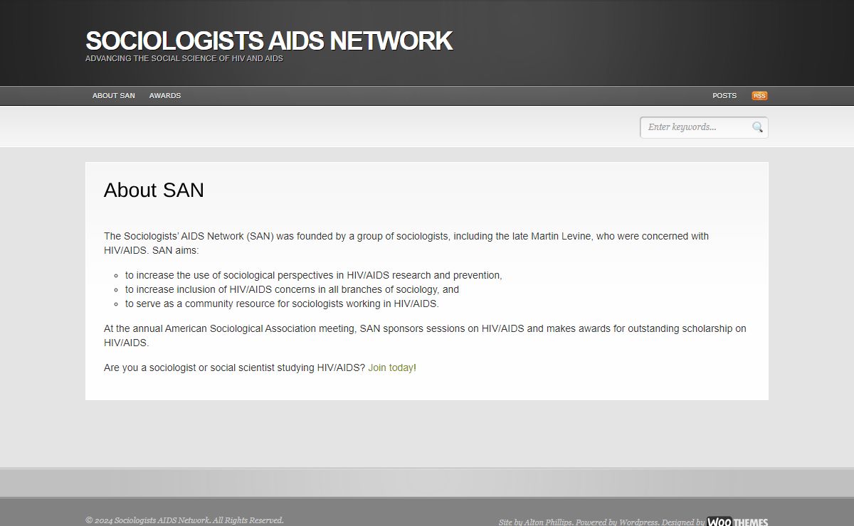 Sociologists AIDS NetworkAbout SAN - Sociologists AIDS Network