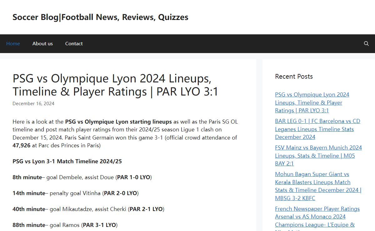 Soccer Blog|Football News, Reviews, Quizzes