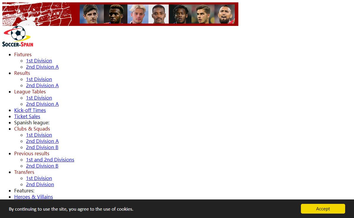 SOCCER-SPAIN Spanish football website in English