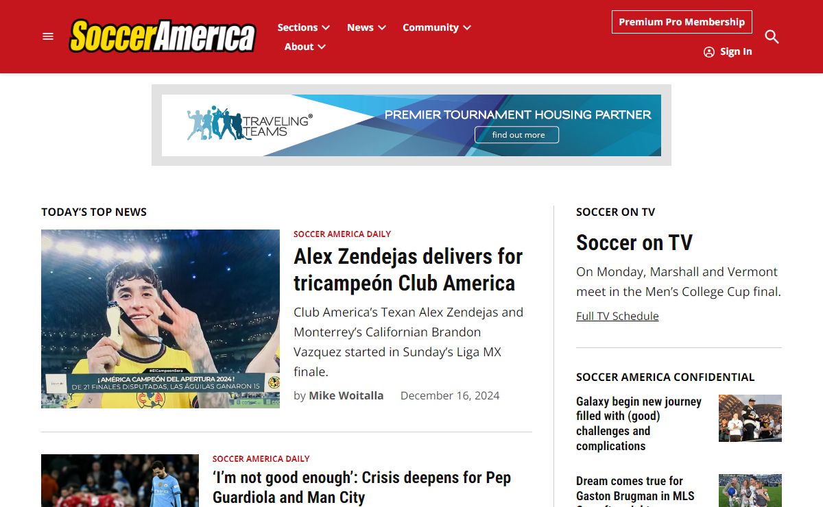 Soccer America - Covering US, International, MLS, College, Youth and World Cup Soccer - Soccer America