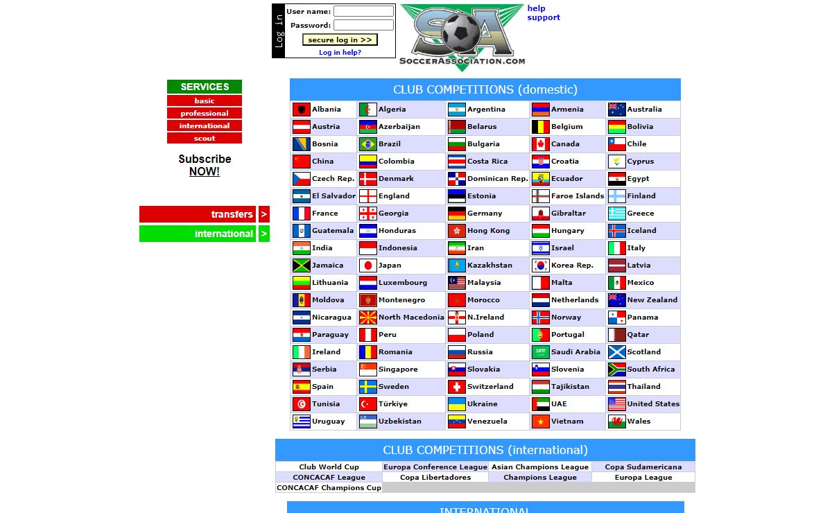 Soccer transfers, soccer players, statistics and results