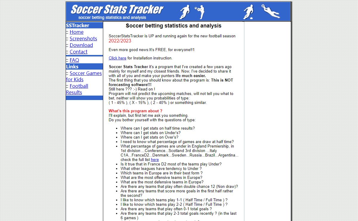 Soccer Stats Tracker:Soccer betting statistics and analysis