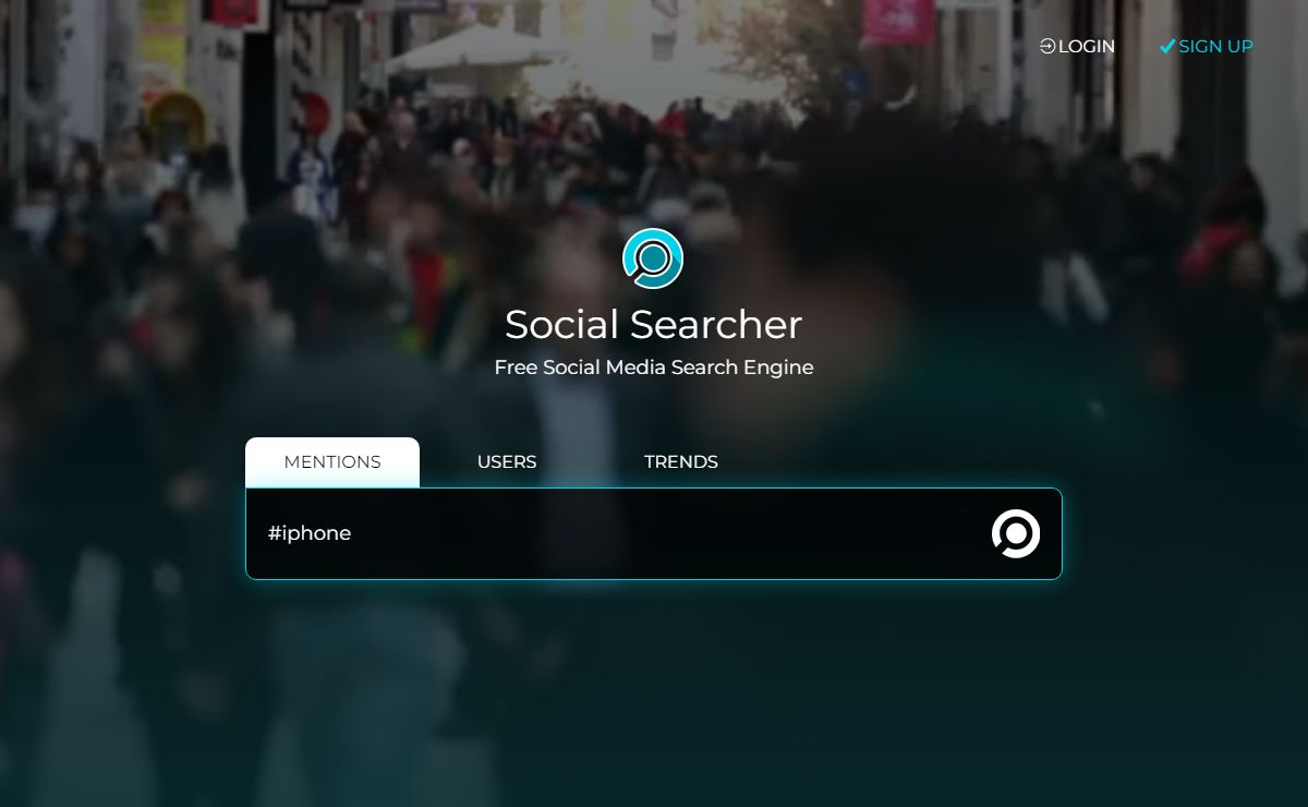 Social Searcher - Free Social Media Search Engine