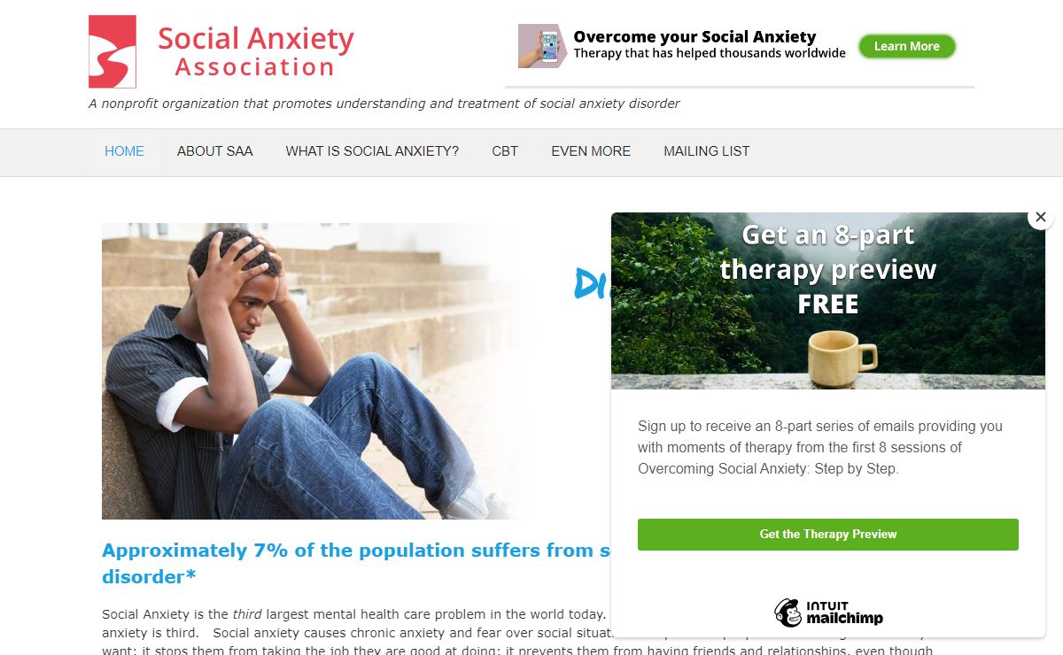 Social Anxiety Association | A nonprofit organization that promotes understanding and treatment of social anxiety disorder