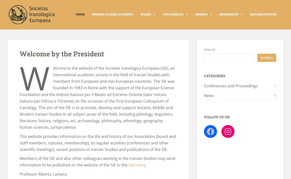 Societas Iranologica Europaea – International Society of Iranian Studies