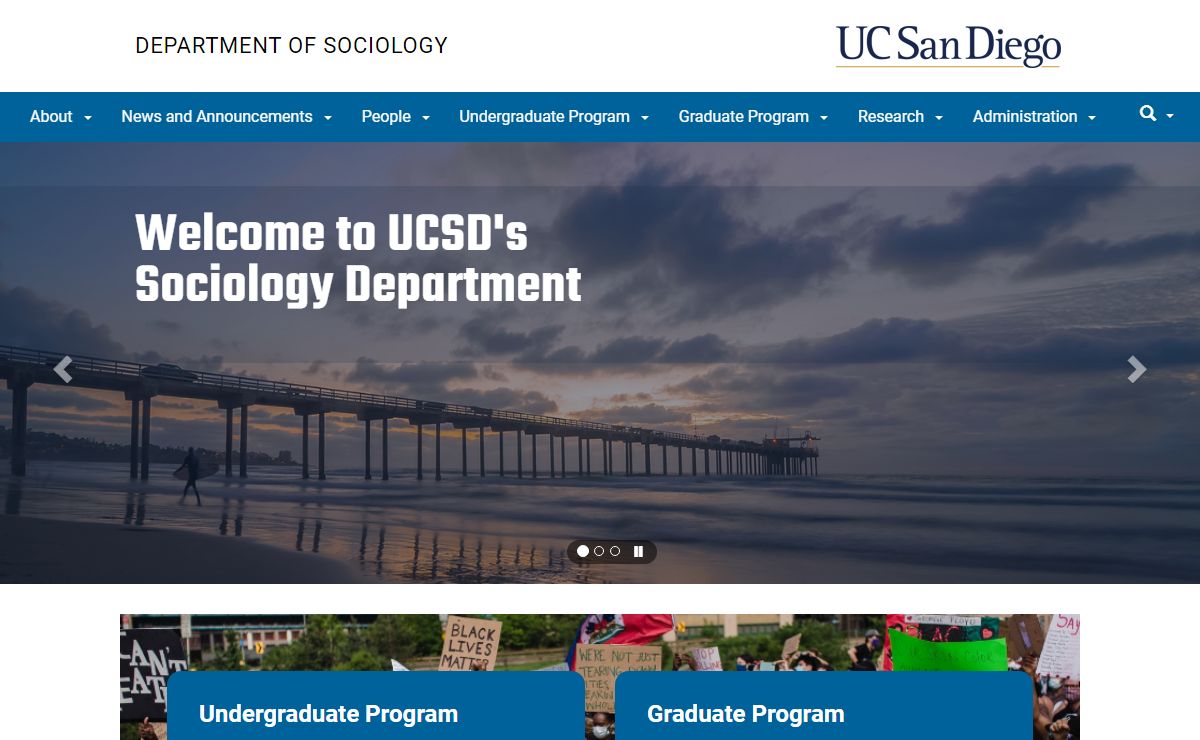 UC San Diego Sociology home page