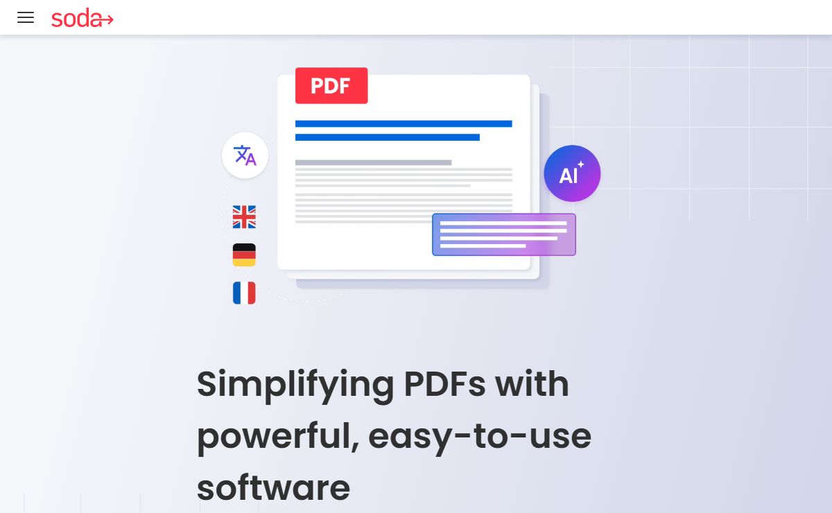 Soda PDF - Software with Desktop and Online solutions for your PDF Files.