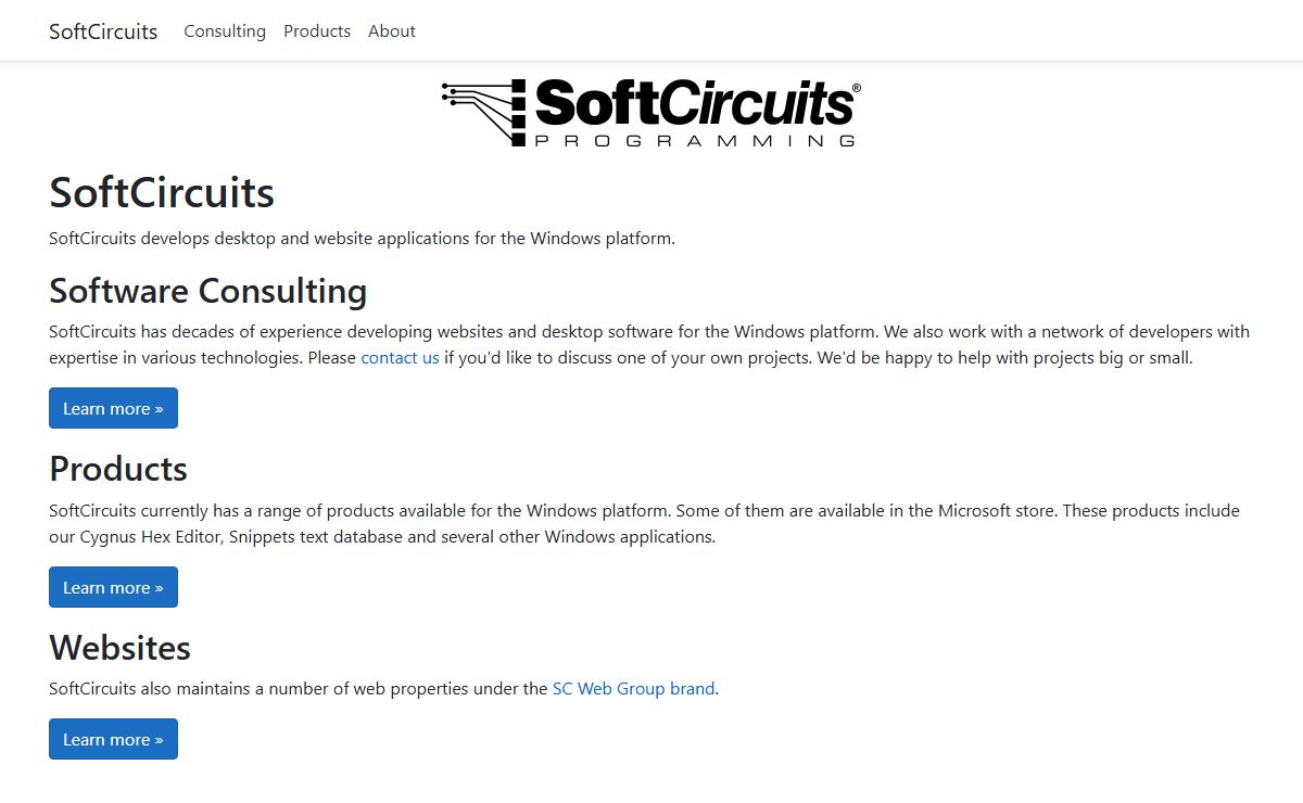 Home page - SoftCircuits