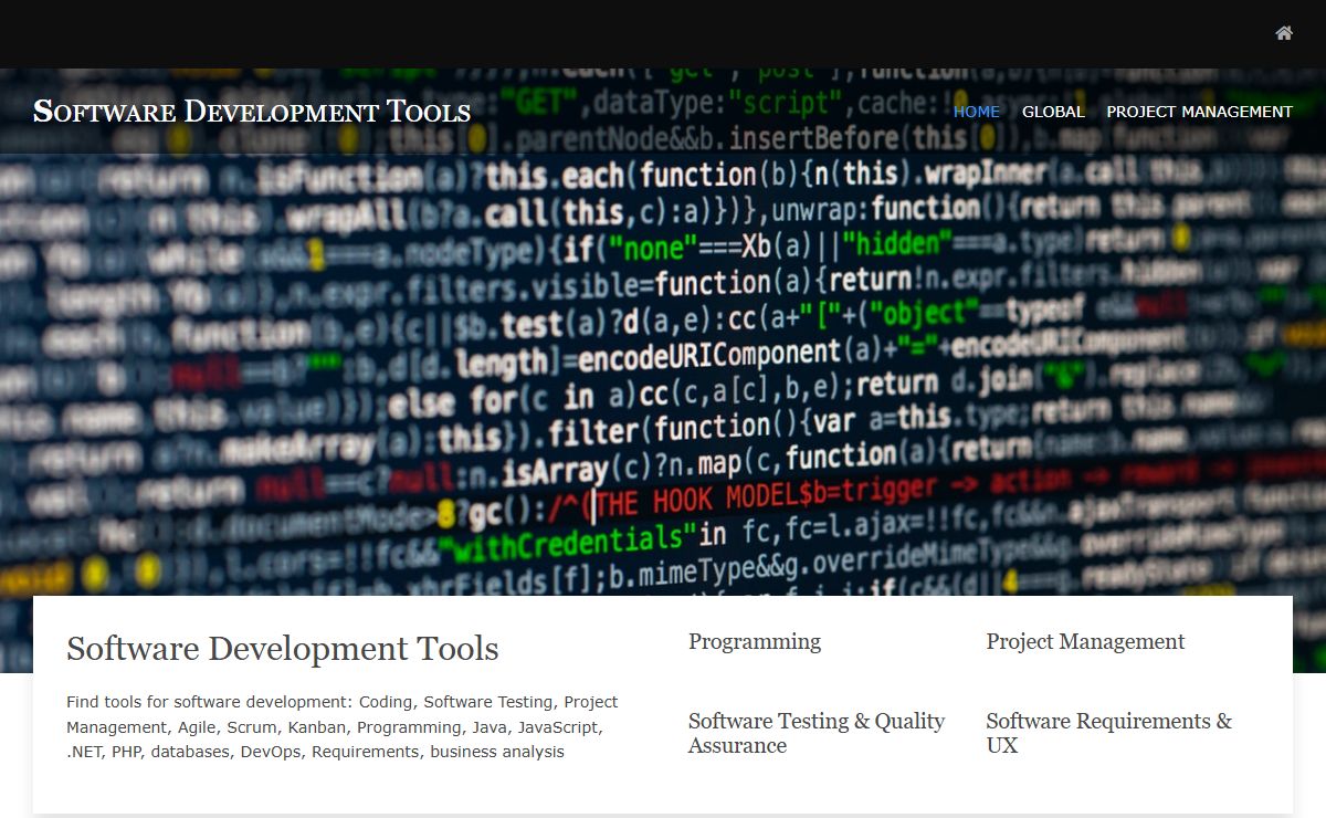 Software Development Tools - Coding, Programming, Software Testing, Project Management