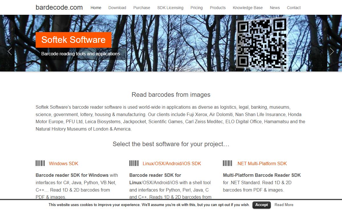 Read Barcodes from images and PDF documents