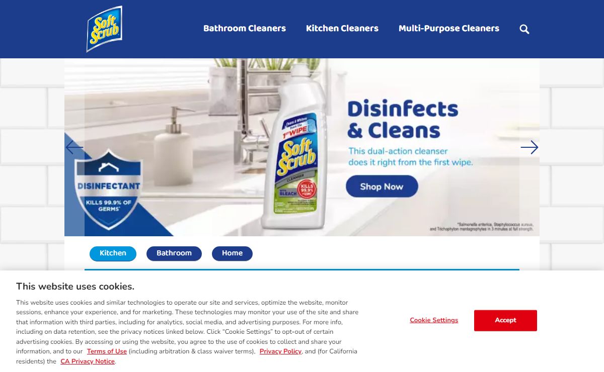Kitchen, Bathroom and Multi-Purpose Cleaners for Your Home - Soft Scrub