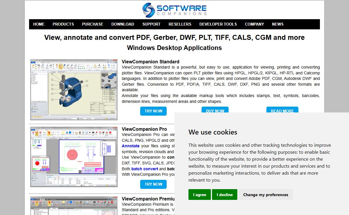 View, annotate and convert PDF, DWF, PLT, CGM, TIFF and CALS