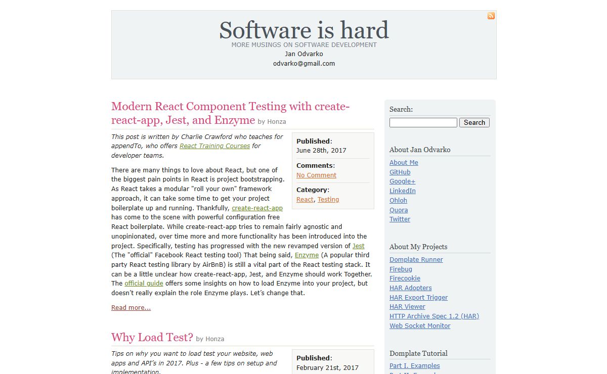 Software is hard | More musings on software development