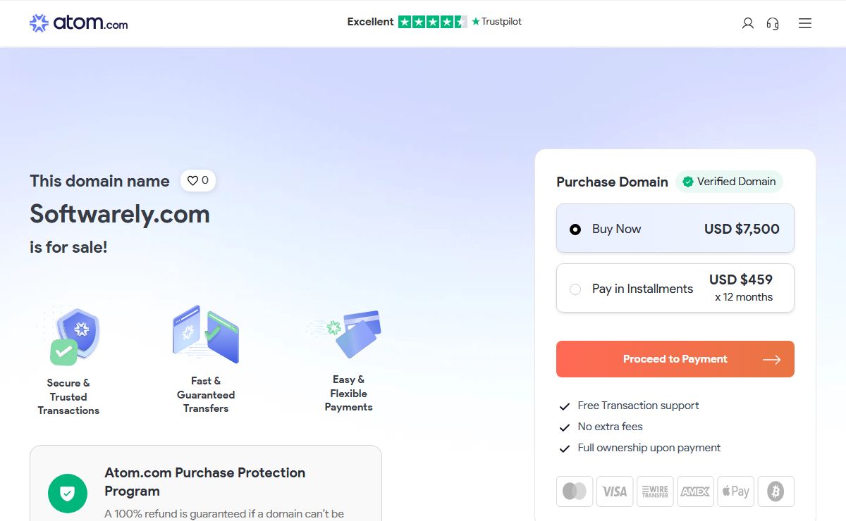 Softwarely.com is for sale