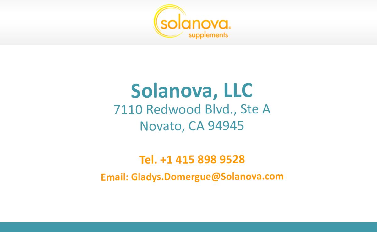 Nutritional Health Supplements by Solanova, Discover a Healthier You!