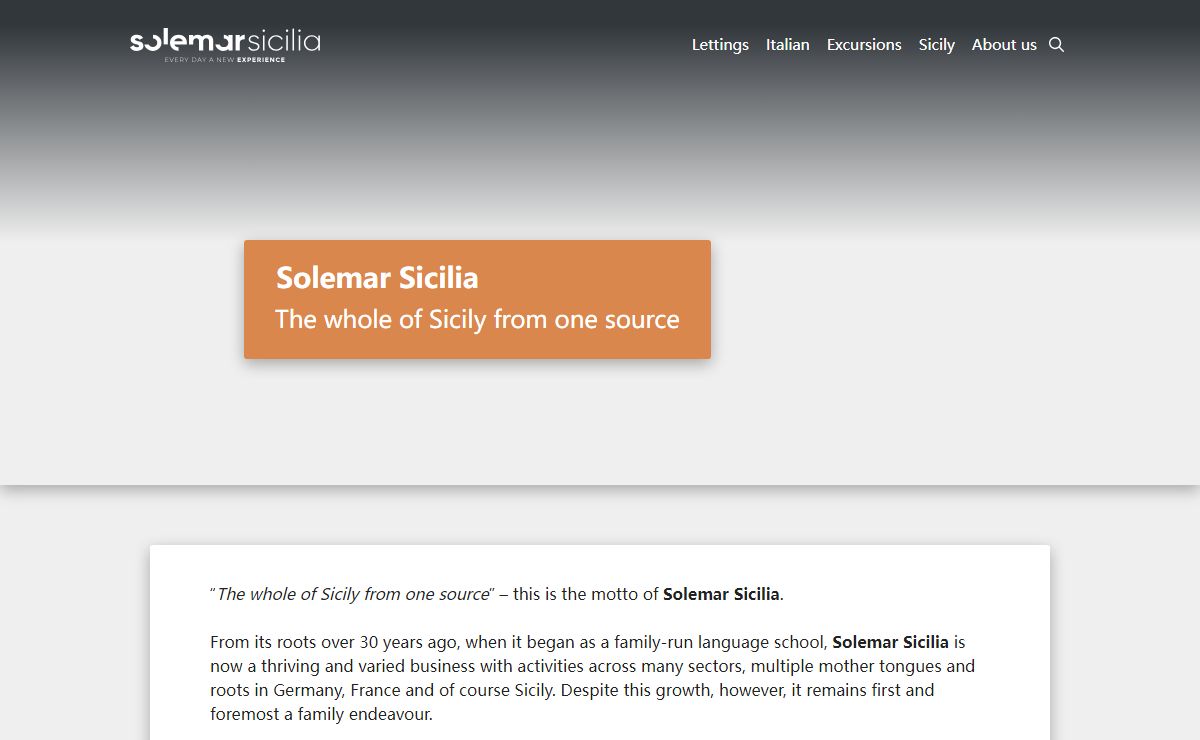 Home - Italian language school and Holiday Lettings - Solemar Sicilia