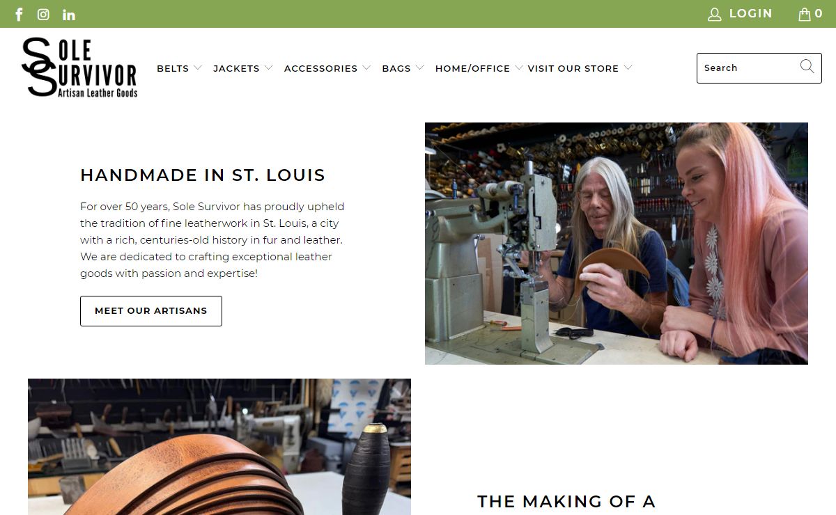 Artisan Leather Goods handmade in St. Louis, MO