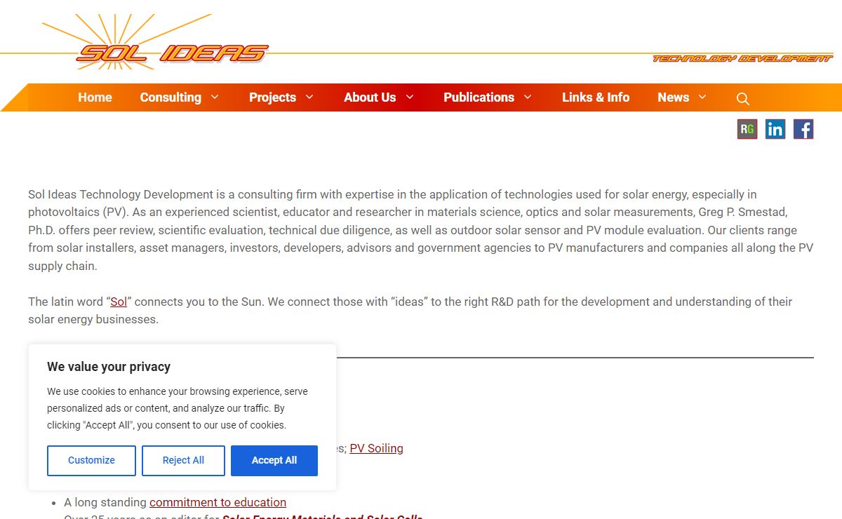 Sol Ideas – Technology Development