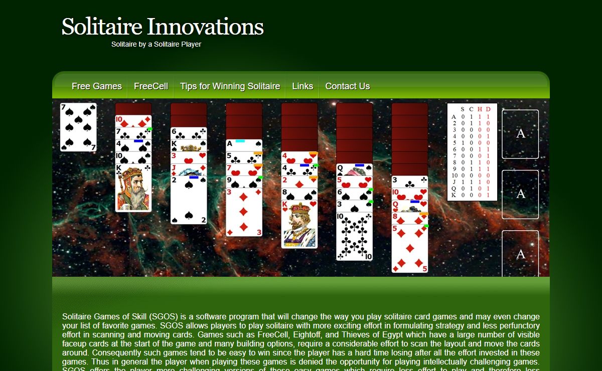 Play Solitaire with more Skill