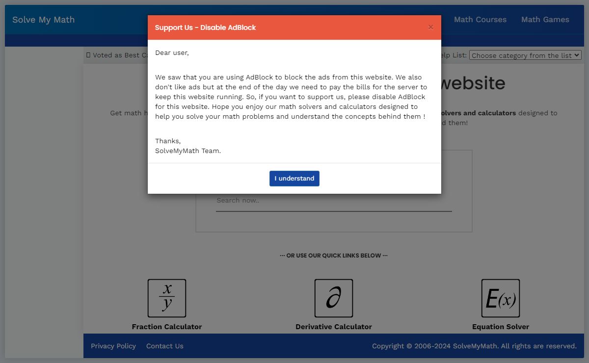 Math Help - SolveMyMath.com