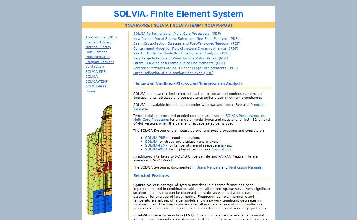 SOLVIA Finite Element System