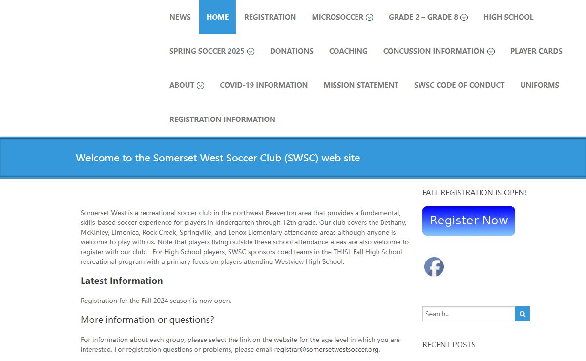Somerset West Soccer Club – Recreational Soccer Club