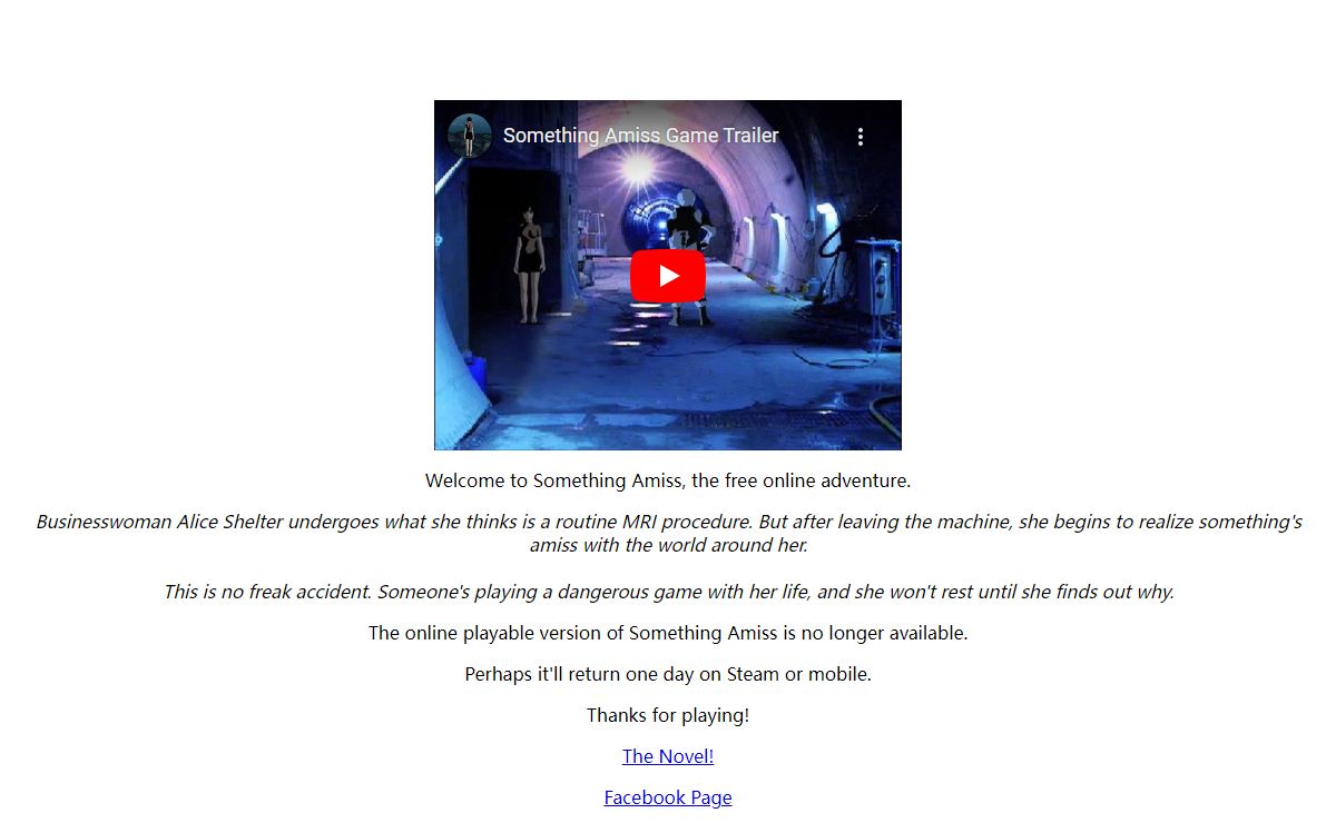 Something Amiss - The Free Online Adventure Game
