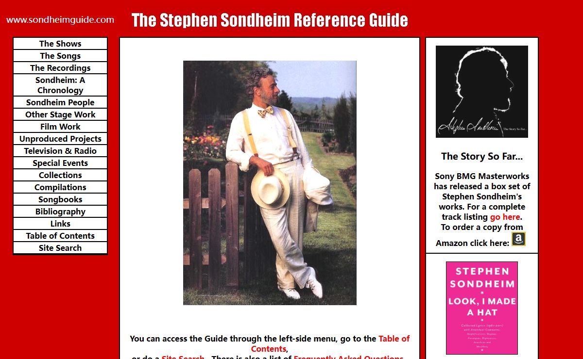 The Stephen Sondheim Reference Guide