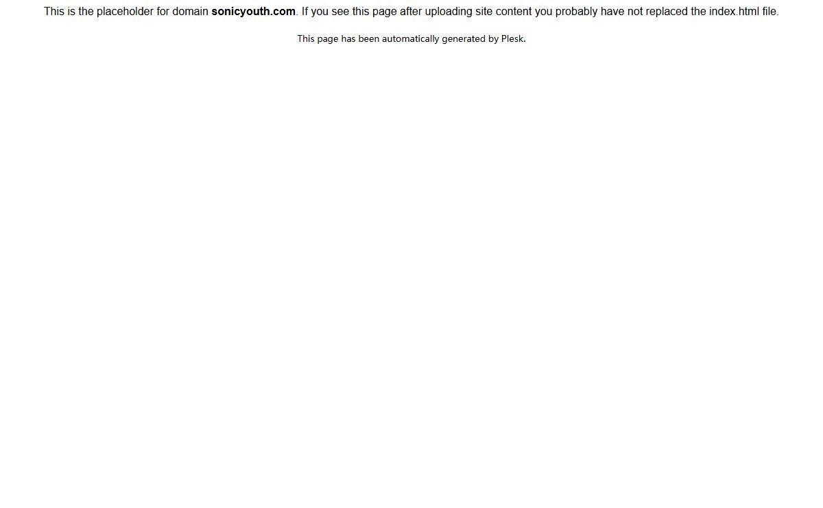 PlaceHolder for sonicyouth.com