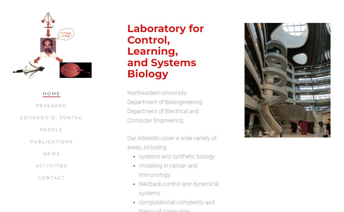 Laboratory for Control, Learning, and Systems Biology<cr> at Northeastern University