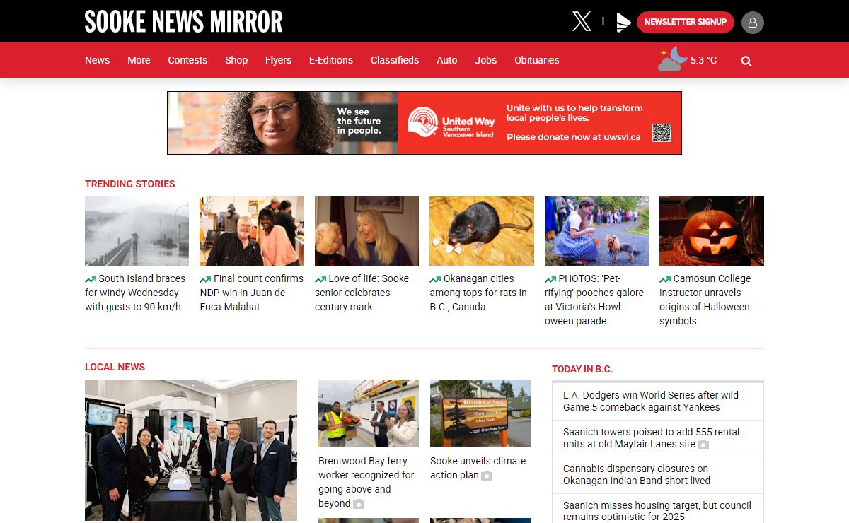 Welcome to the Sooke News Mirror - Sooke News Mirror