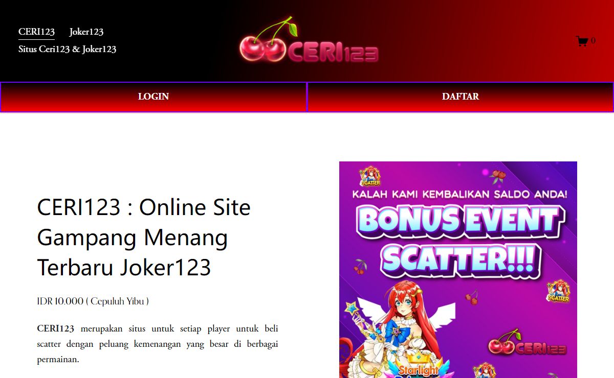 CERI123 : Online Site Gampang Menang Terbaru Joker123