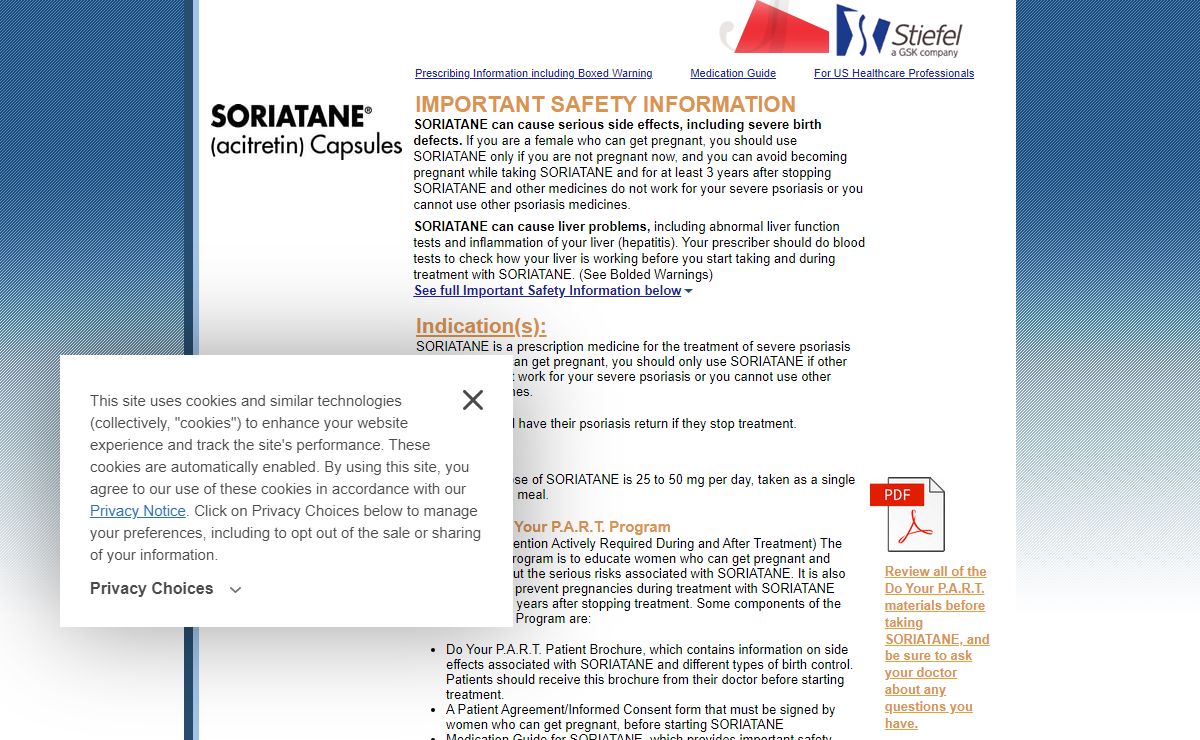 SORIATANE® (acitretin) Capsules