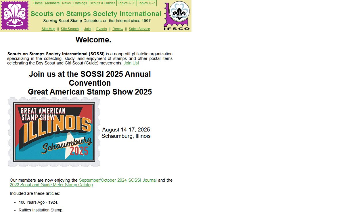 Scouts on Stamps Society International (SOSSI)