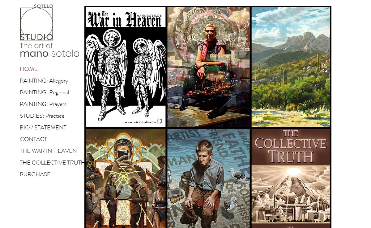 Sotelo Studio: The Art, Oil Painting & Books of Tucson Arizona Artist Mano Sotelo | Religious, spiritual, angel, demon, artwork, art gallery, graphic novel, blog | Tucson, AZ, USA