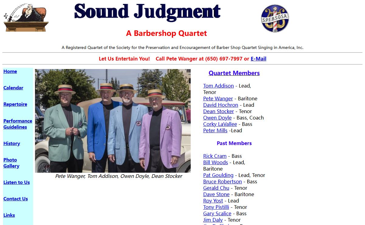 Sound Judgment - A Barbershop Quartet