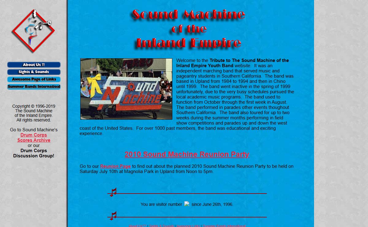 The Sound Machine of the Inland Empire Youth Band Home Page!