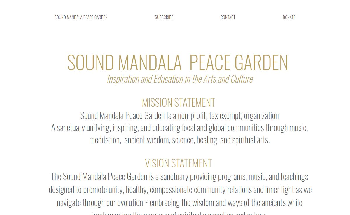 SOUND MANDALA PEACE GARDEN | VimaLamura.com