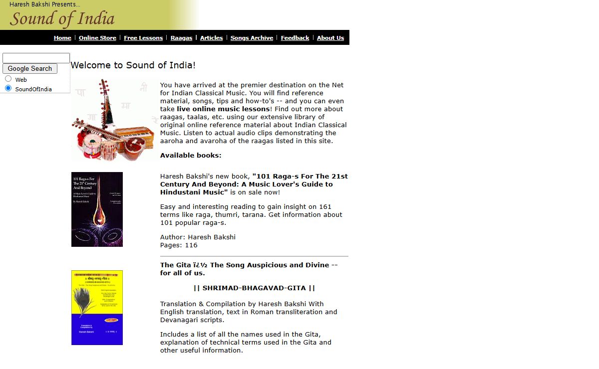 Sound of India, The Best Reference Site for Indian Classical Music